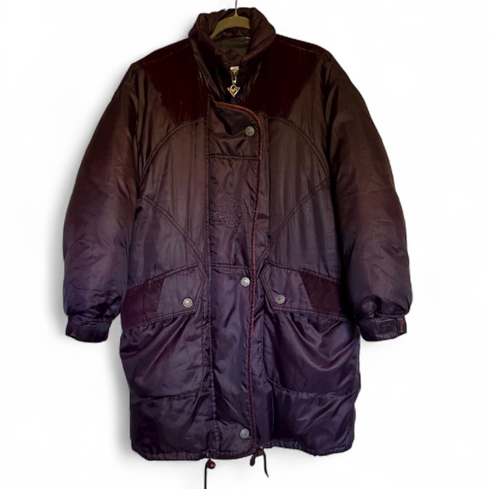 Vintage Triple Fat Goose Purple Down Parka Jacket‎ Size Medium
